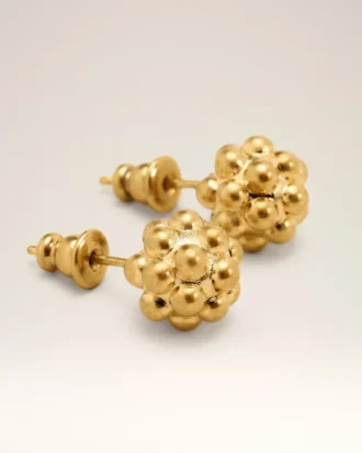 Clous d&rsquo;oreilles en laiton doré