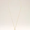 Collier avec pendentif « 0 » martelé en laiton doré