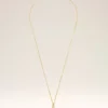 Collier avec pendentif « 2 » martelé en laiton doré