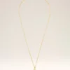 Collier avec pendentif « 3 » martelé en laiton doré