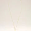 Collier avec pendentif « 4 » en laiton martelé doré