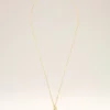 Collier avec pendentif « 7 » martelé en laiton doré