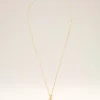 Collier avec pendentif « 9 » martelé en laiton doré