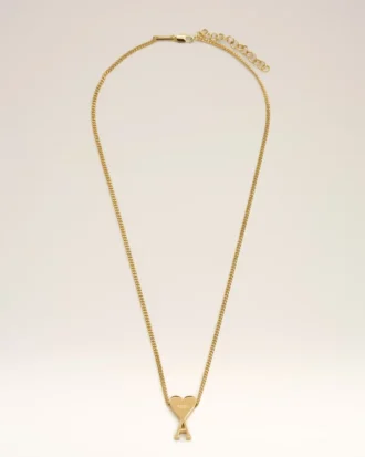 Collier avec pendentif Ami de Coeur en laiton doré