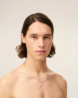 Collier à chaîne 2 en 1 Ami de Coeur en laiton argenté