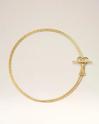 Collier à chaîne 2 en 1 Ami de Coeur en laiton doré