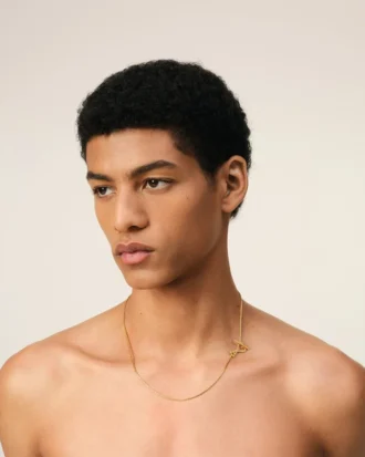 Collier à chaîne 2 en 1 Ami de Coeur en laiton doré