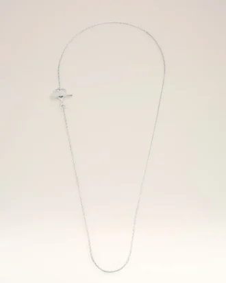 Collier à chaîne Ami de Coeur en laiton argenté