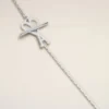 Collier à chaîne Ami de Coeur en laiton argenté