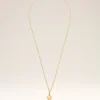 Collier fin martelé Ami de Coeur en laiton doré