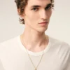 Collier fin martelé Ami de Coeur en laiton doré