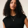 Collier fin martelé Ami de Coeur en laiton doré