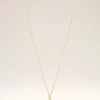 Collier pendentif « 5 » martelé en laiton doré