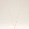 Collier pendentif « 6 » martelé en laiton doré