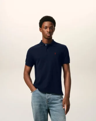 Coton bleu Ami de Coeur Polo rouge
