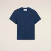 Cotton Blue Ami De Coeur Cropped T-Shirt