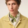 Foulard en coton vert imprimé Ami de Coeur