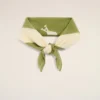 Foulard en coton vert imprimé Ami de Coeur
