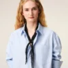 Gavroche froissé en polyester noir