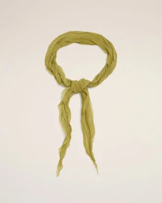 Gavroche froissé en polyester vert