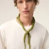 Gavroche froissé en polyester vert