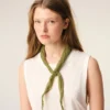 Gavroche froissé en polyester vert