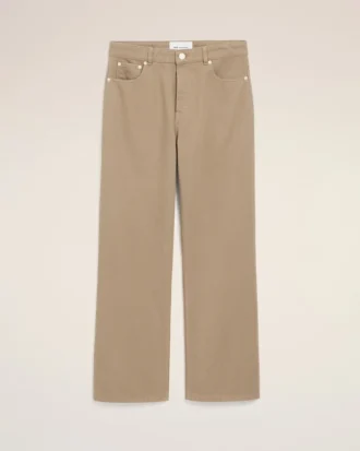 Jean ample en coton beige
