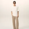 Jean ample en coton beige