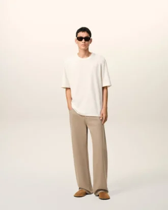 Jean ample en coton beige