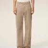 Jean ample en coton beige