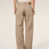 Jean ample en coton beige