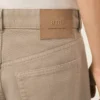 Jean ample en coton beige