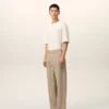 Jean ample en coton beige