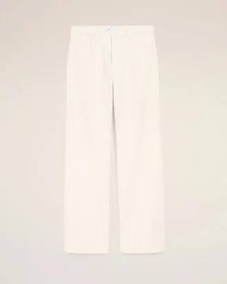 Jean ample en coton blanc
