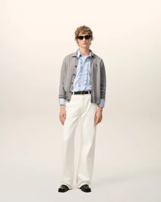 Jean ample en coton blanc