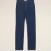 Jean bleu en coton, coupe classique