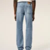 Jean bleu en coton, coupe classique