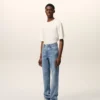 Jean bleu en coton, coupe classique