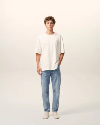 Jean bleu en coton à coupe fuselée