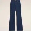 Jean bootcut en coton bleu
