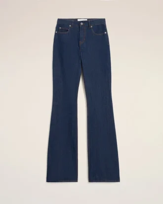 Jean bootcut en coton bleu