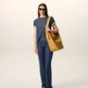 Jean bootcut en coton bleu