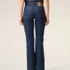 Jean bootcut en coton bleu