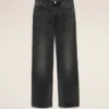 Jean large en coton noir