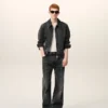 Jean large en coton noir