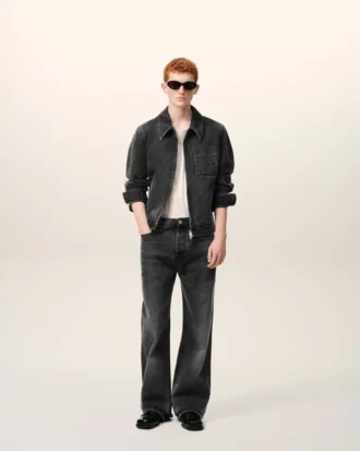 Jean large en coton noir