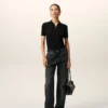 Jean large en coton noir
