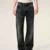 Jean large en coton noir