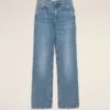 Jeans en coton bleu coupe large