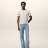 Jeans en coton bleu coupe large